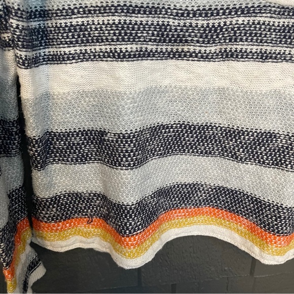 New Striped Cotton Knit Top Pullover Lightweight Sweater Long Sleeve Shirt - Picture 4 of 6